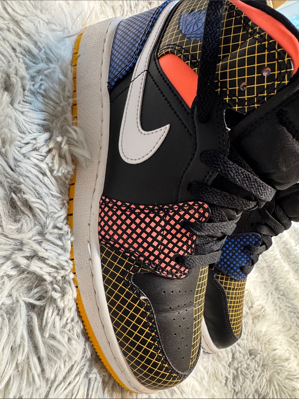Jordan Kids Black Multicolor High-Top Sneakers
